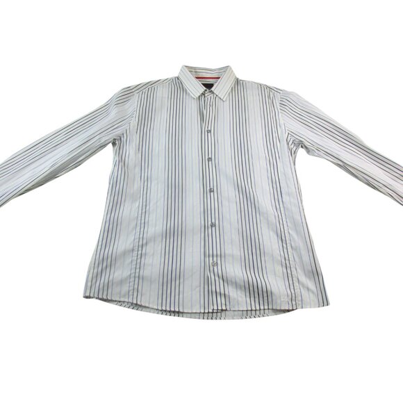Roar Shirt Mens XL Multicolor Striped Classic Fit Long Sleeve Collared Button-Up - Picture 1 of 10